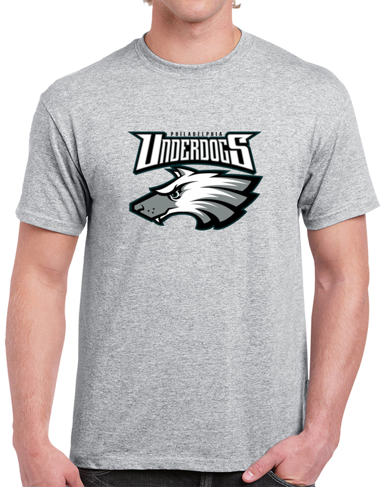 Philadelphia Underdogs Champions Hybrid Logo Football T Shirt