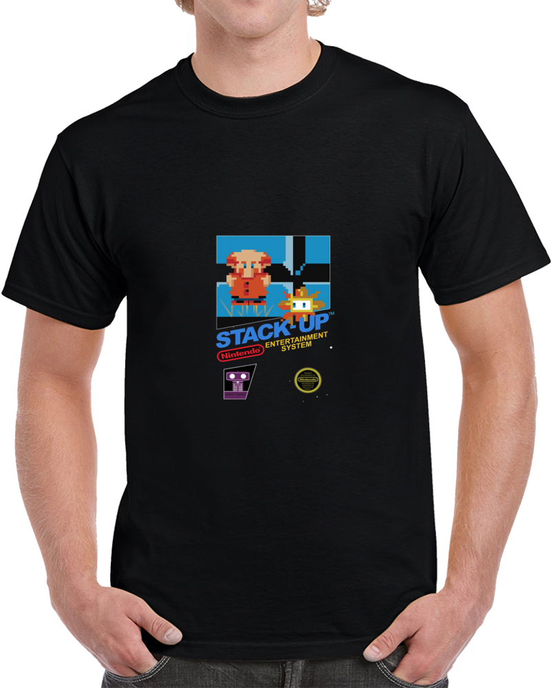 Stack-up Nintendo Classic Retro Video Game T Shirt