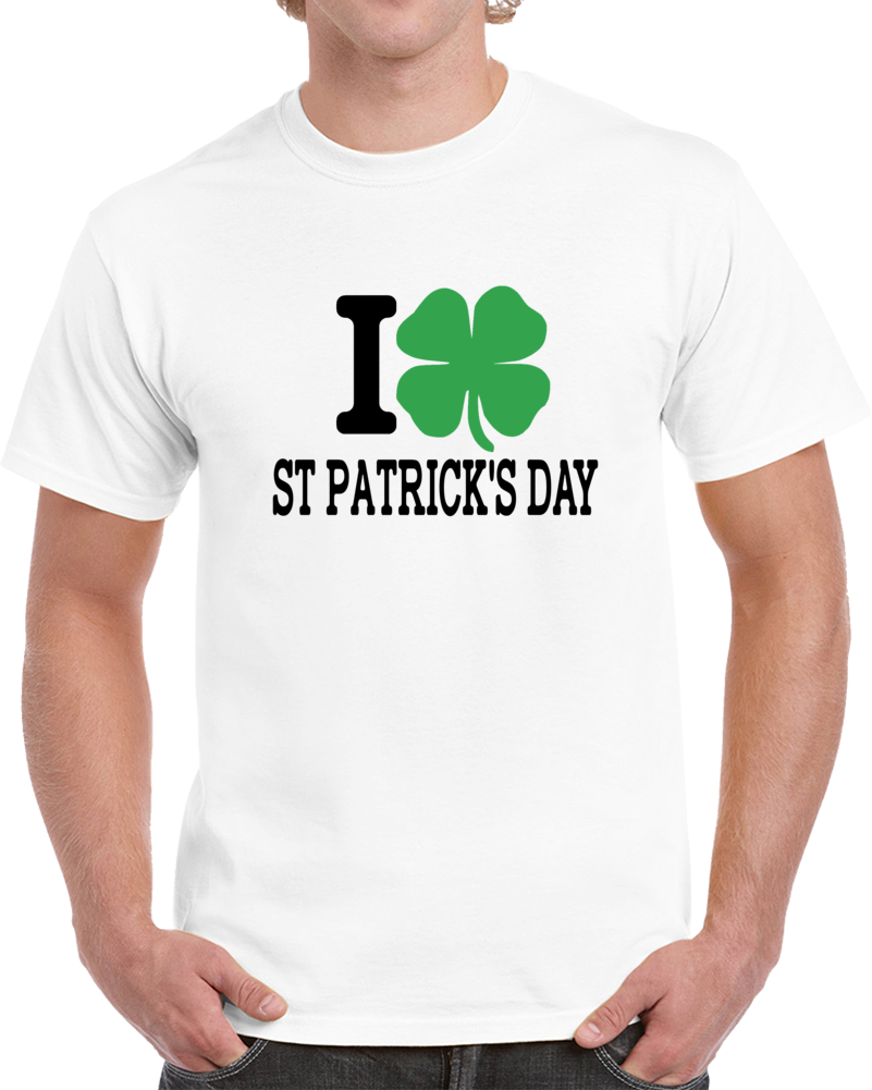 I Love St. Patricks Day Irish Ireland Cool Drinking T Shirt