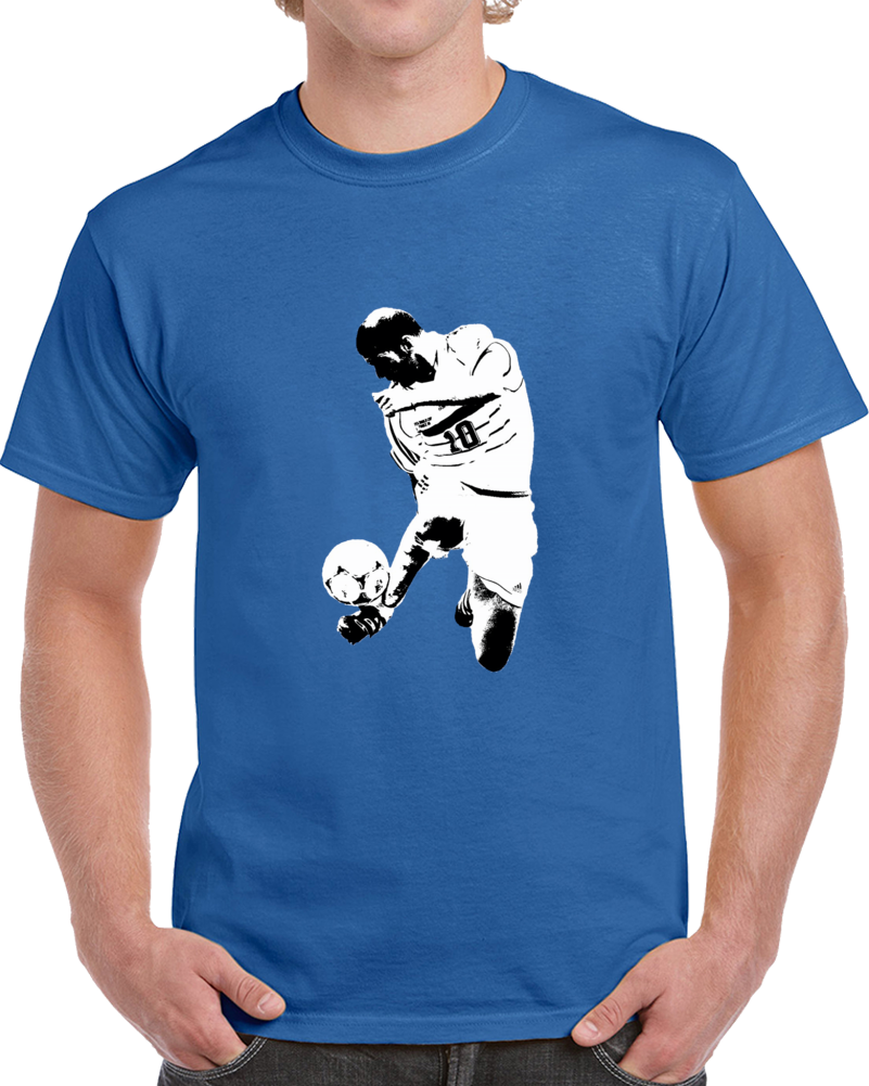 Zinadine Zidane Silhouette Soccer Football France Player T Shirt