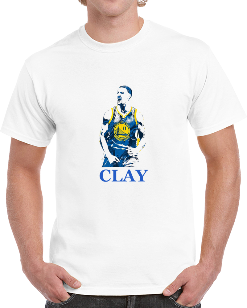 Clay Thompson Sihouette Golden State Big Head Basketball T Shirt