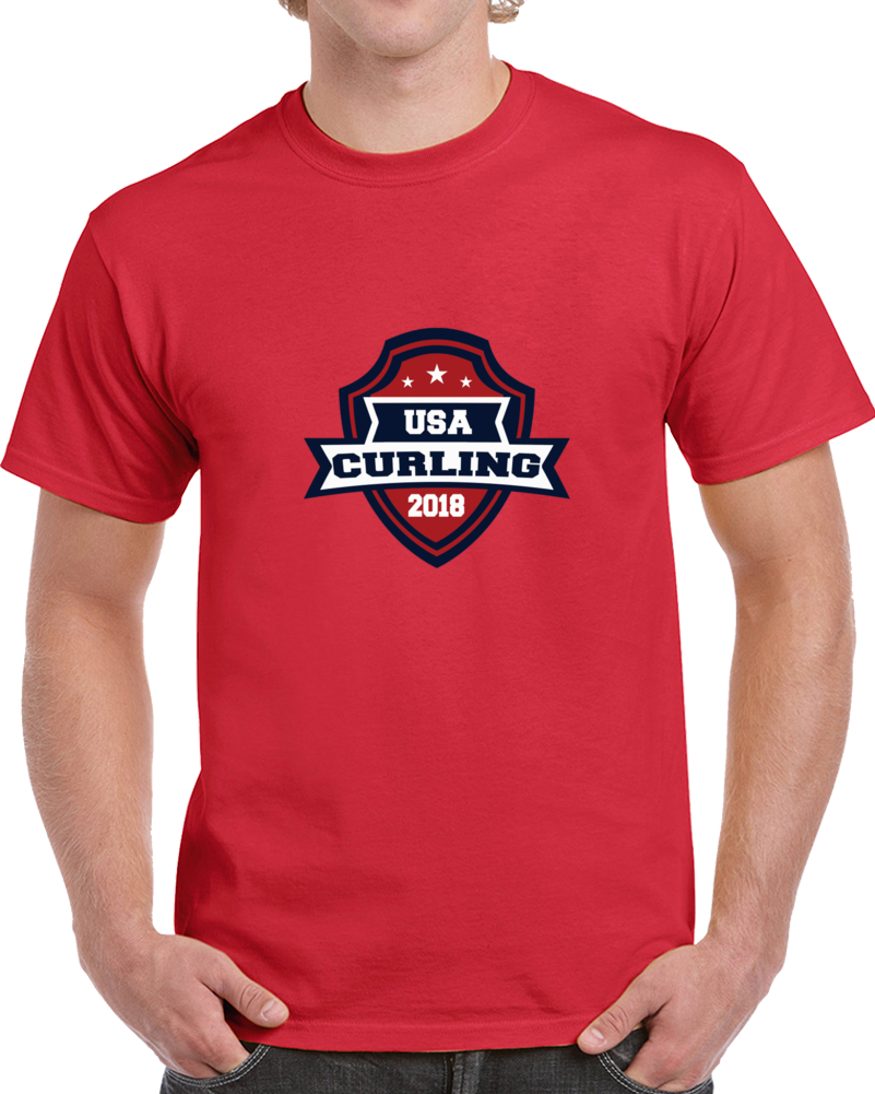 Usa 2018 Curling American Gold Medal Winter Olympic T Shirt