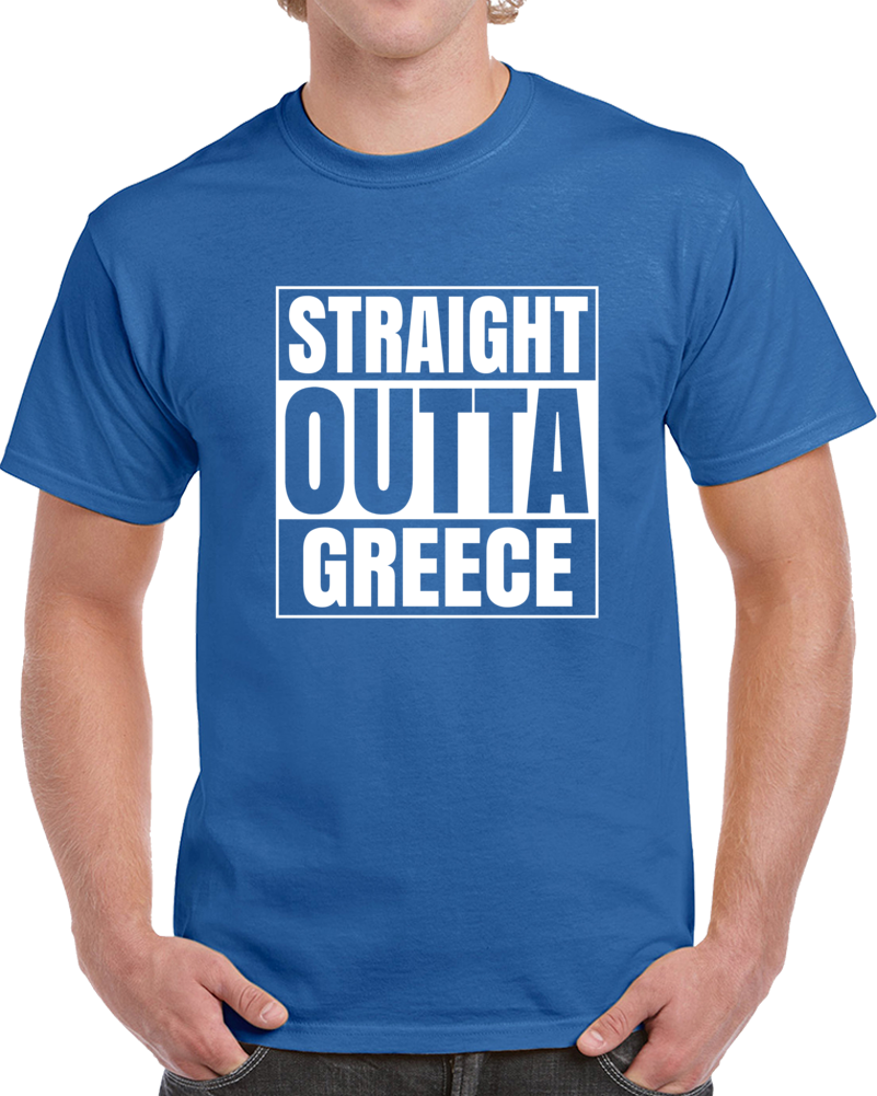 Straight Outta Greece Hip Hop Cool Country T Shirt