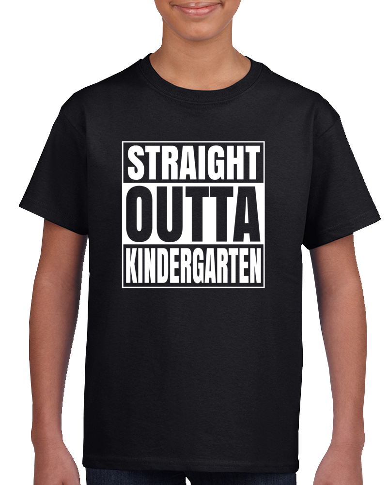 Straight Outta Kindergarden School Kids Children Funny Cool T Shirt