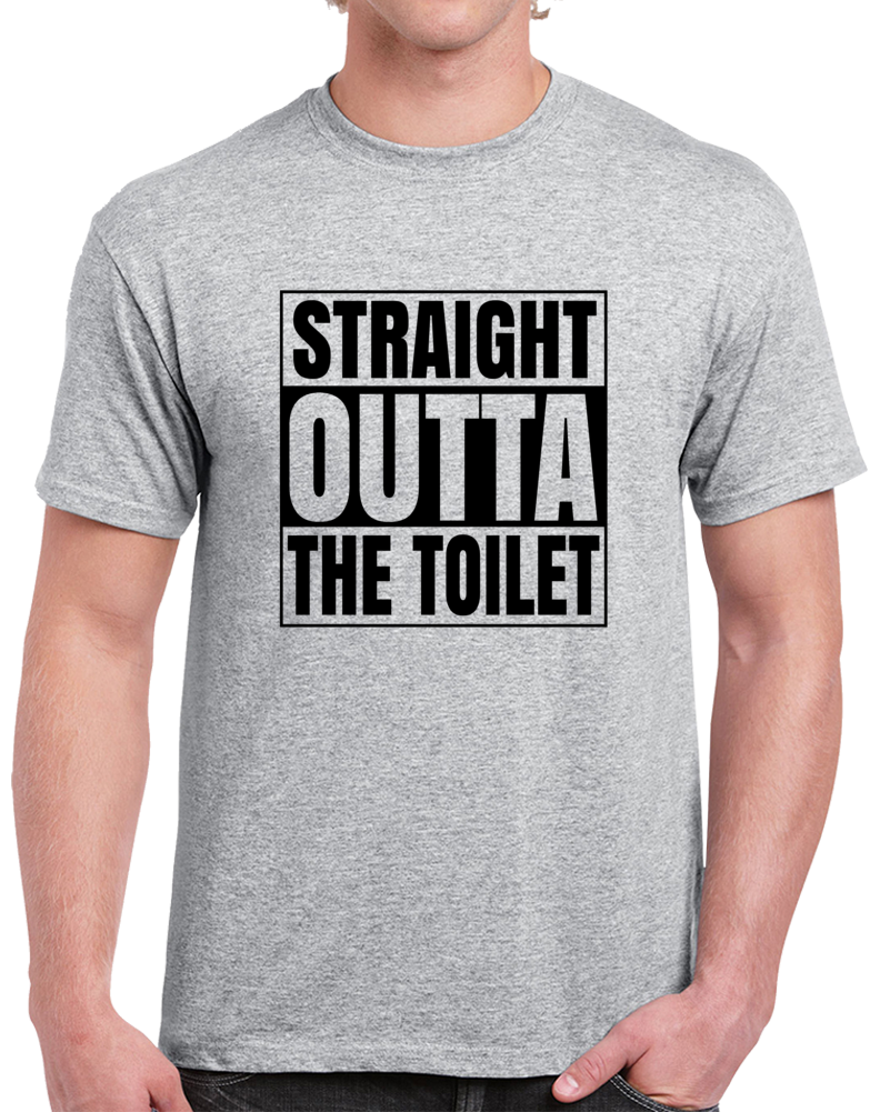 Straight Outta The Toilet Cool Funny Offensive Hip Hop Rap  T Shirt