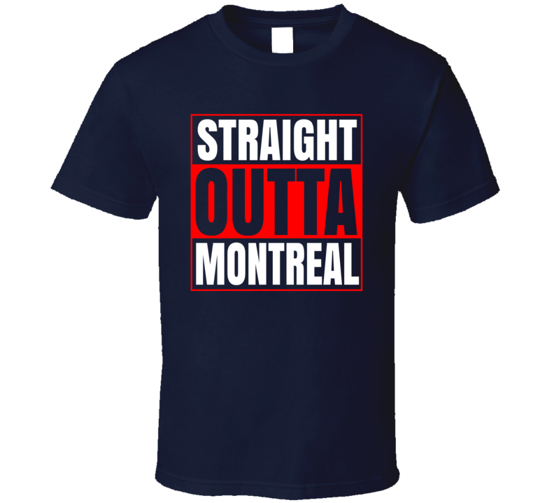 Straight Outta Montreal Hockey Compton Parody T Shirt