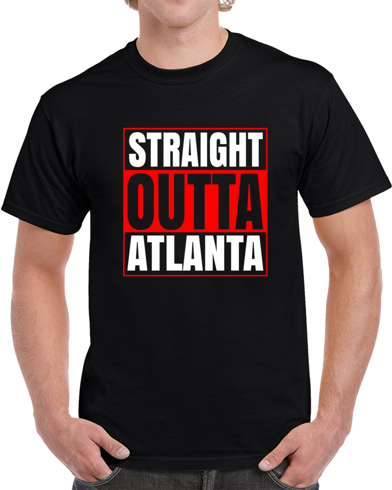 Straight Outta Atlanta Georgia Compton Style Sports Football T Shirt