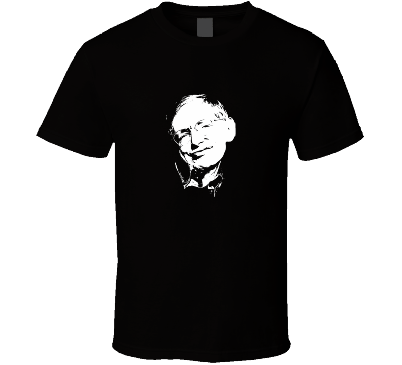 Steven Hawking Physicist Silhouette Memorial Tribute T Shirt