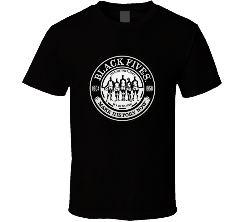 Negro Basketball League Black Fives Team Logo T Shirt