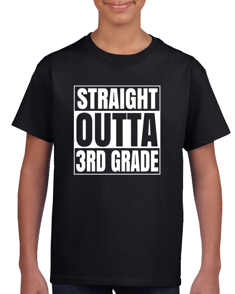 Straight Outta 3rd Grade Compton Style School Kids T Shirt