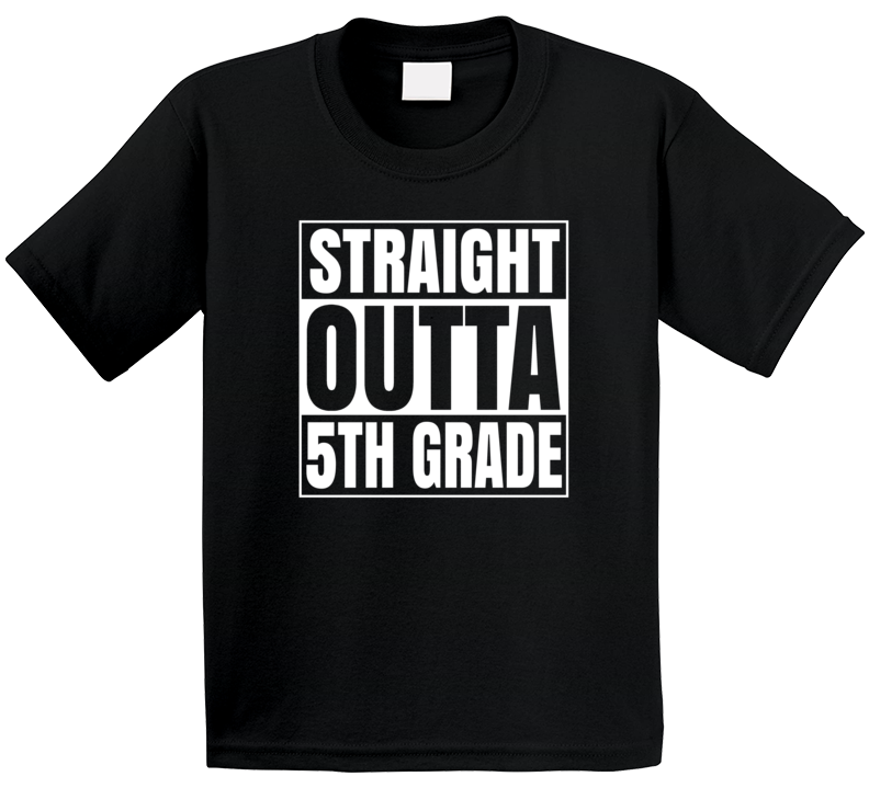 Straight Outta 5t Grade School Compton Styl Kids T Shirt