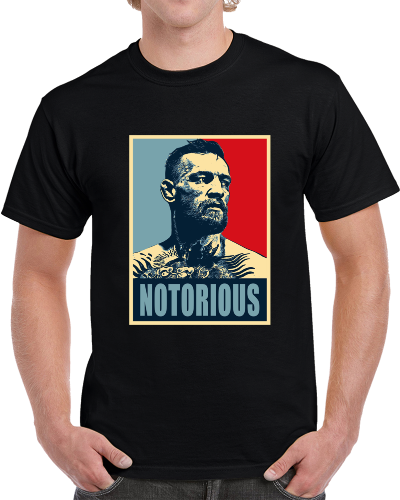 Conor Mcgregor Notorious Poster Style Fighter Mma T Shirt