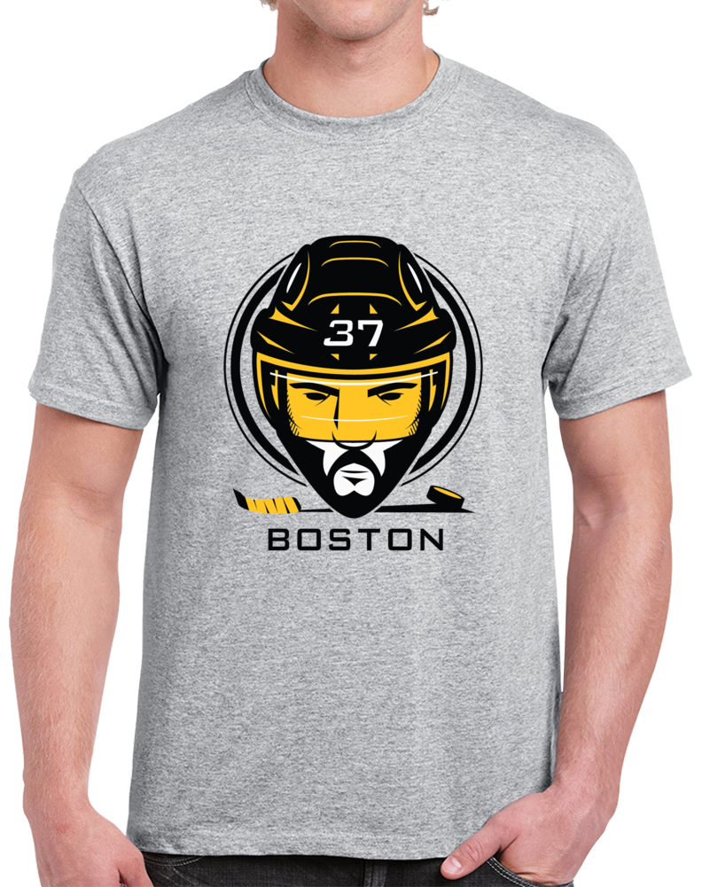 Patrice Bergeron Boston Hockey Team Big Cartoon Head Playoff T Shirt