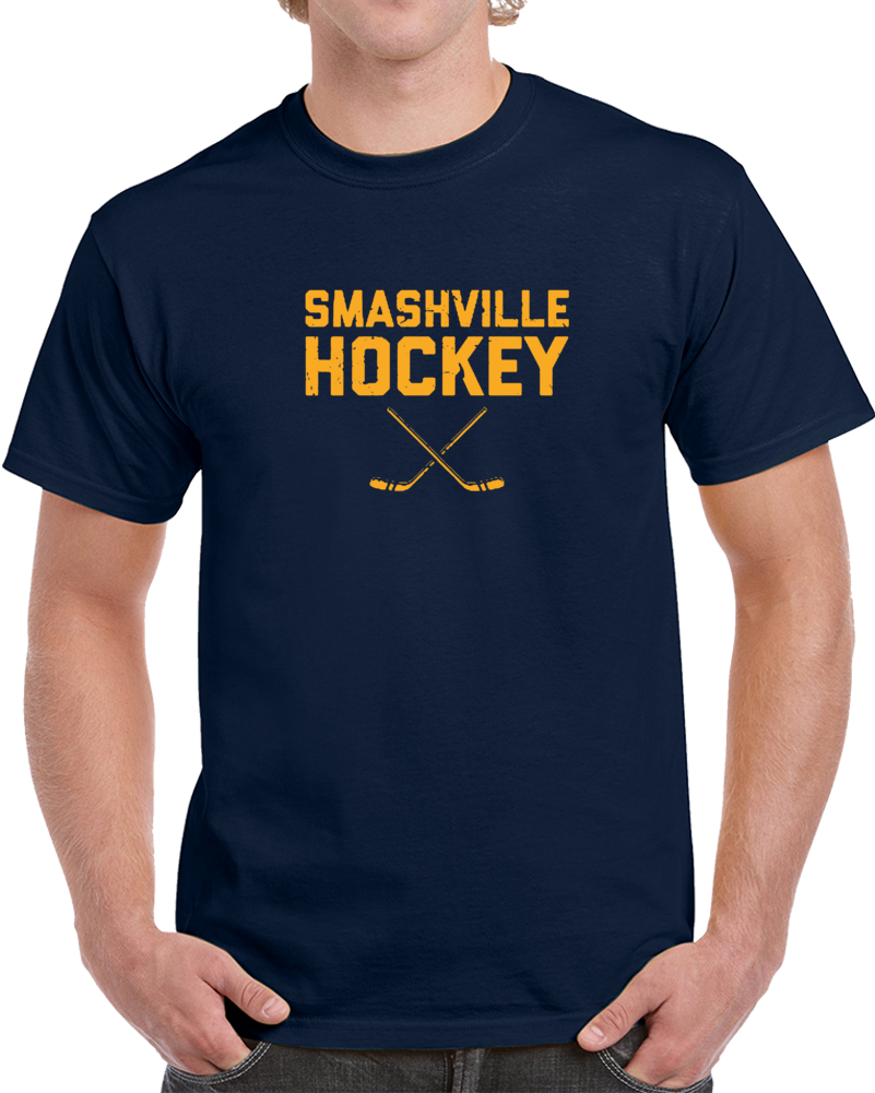 Nashville Smashville Distressed Hockey Playoff Team Run T Shirt
