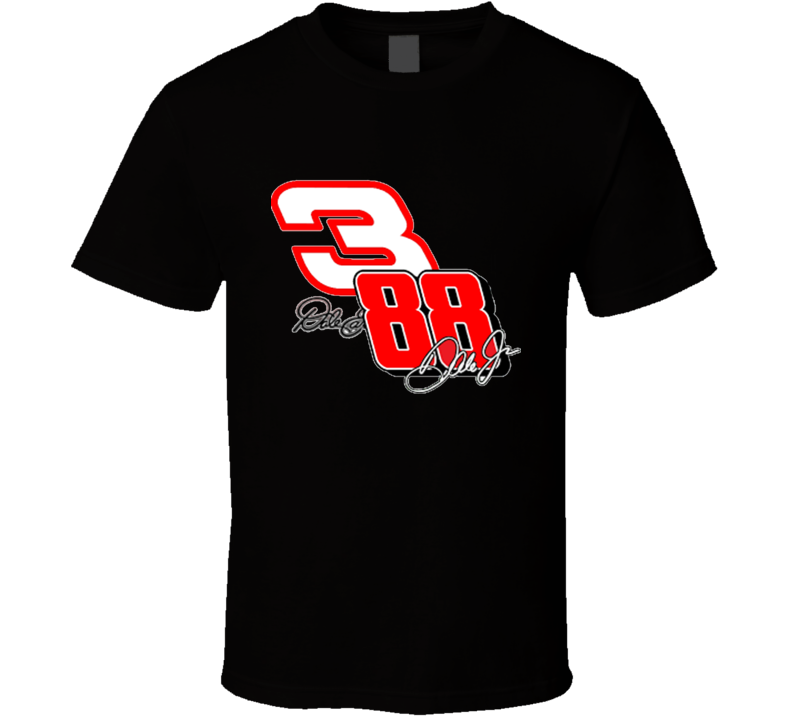 Dale Earnhardt And Jr Number 3 And 88 Nascar Racing T Shirt
