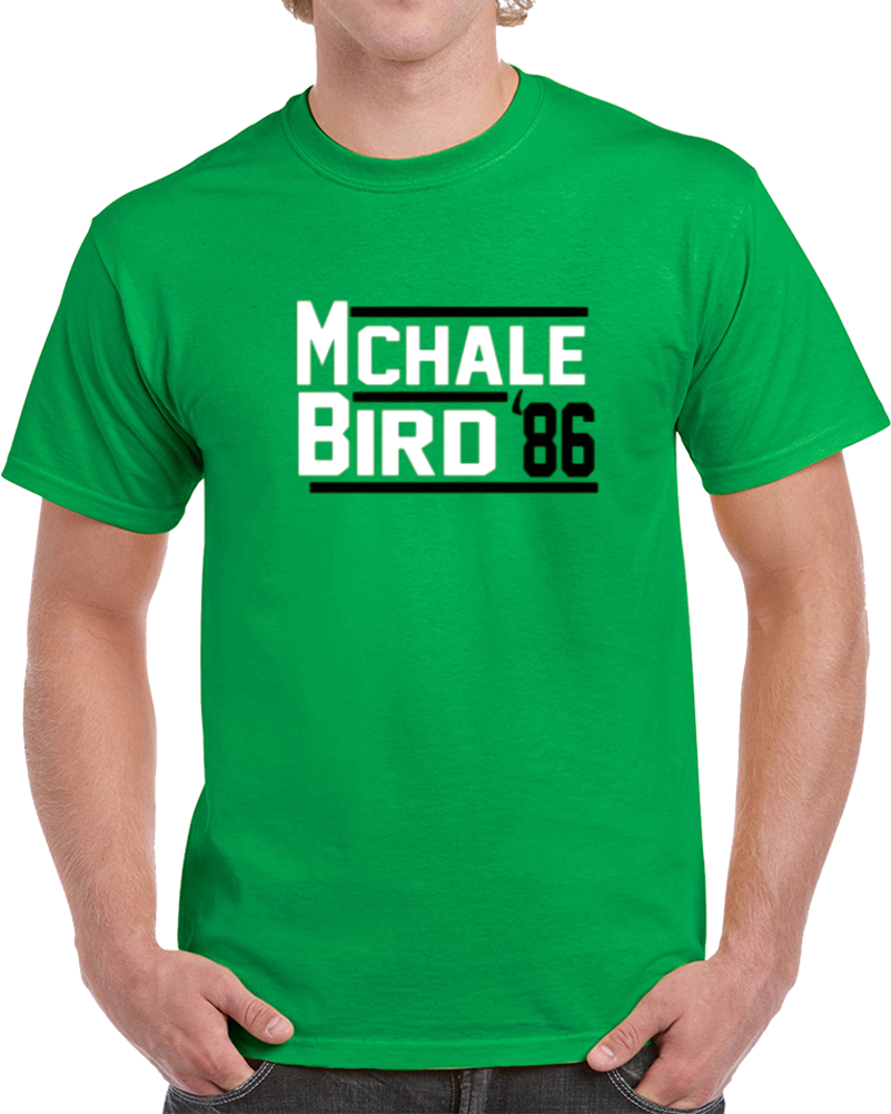 Mchale Larry Bird 1986 Campaign Basketball Boston T Shirt