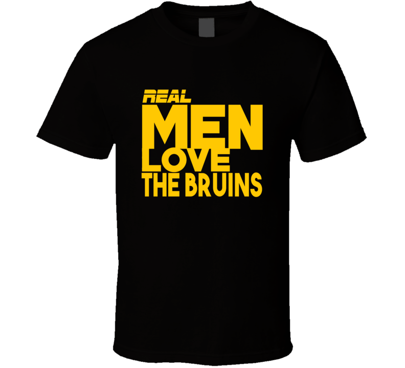Real Men Love The Bruins Boston Espn Style Fan Payoff Hockey T Shirt