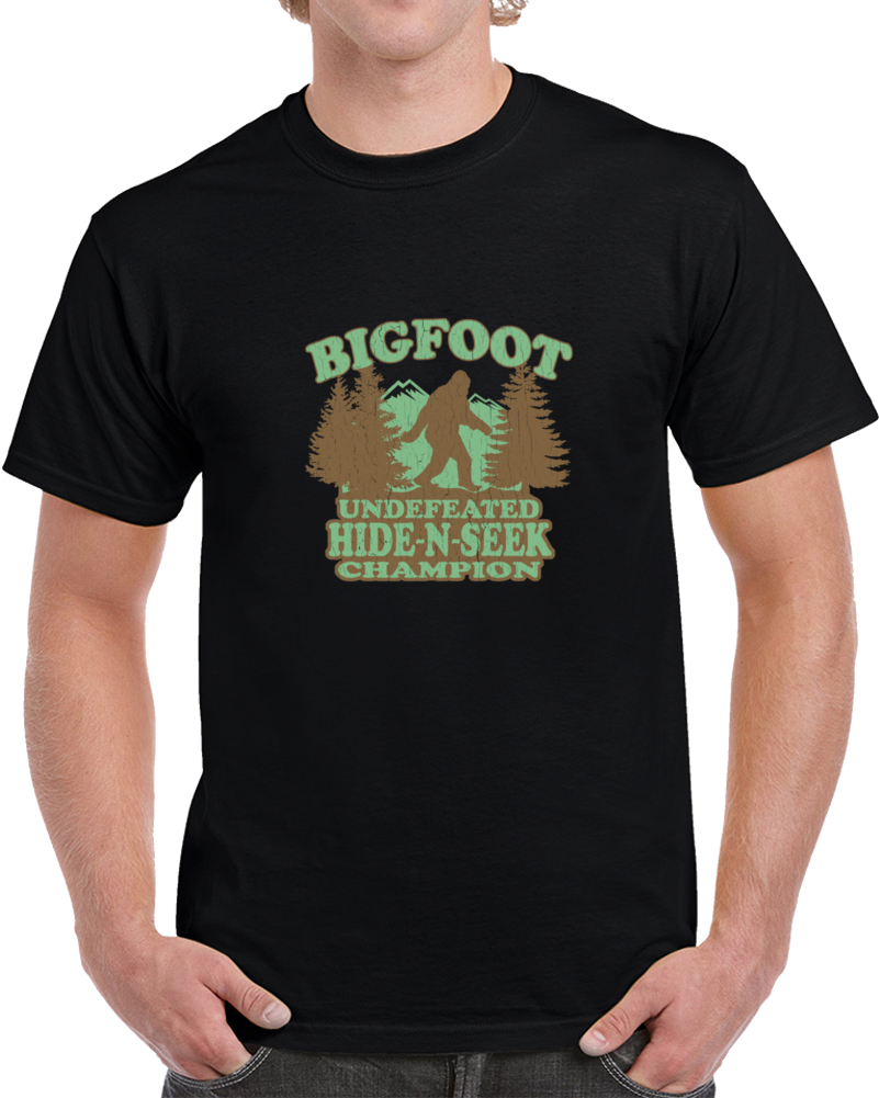 Bigfoot Undefeated Hide And Seek Game Champion Funny T Shirt