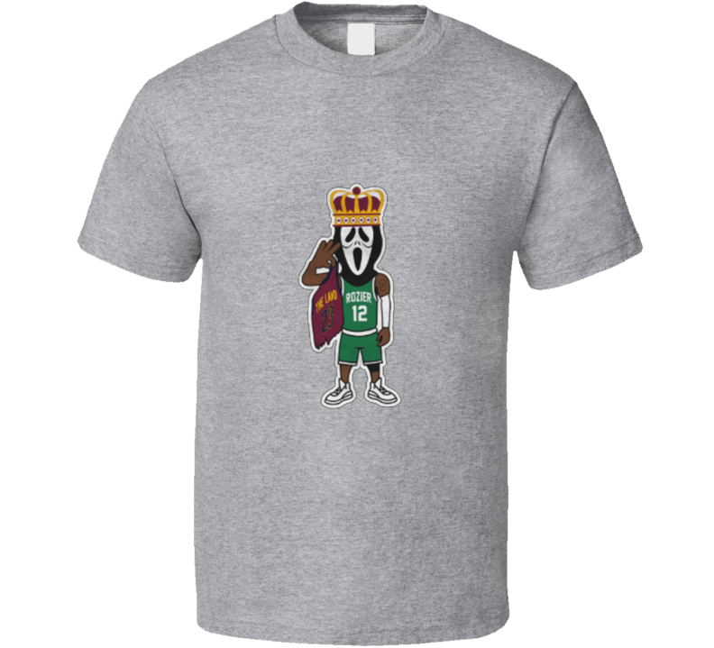 Scary Terry Rozier Scream Mask Lebron The King Boston Basketball Sport Grey T Shirt