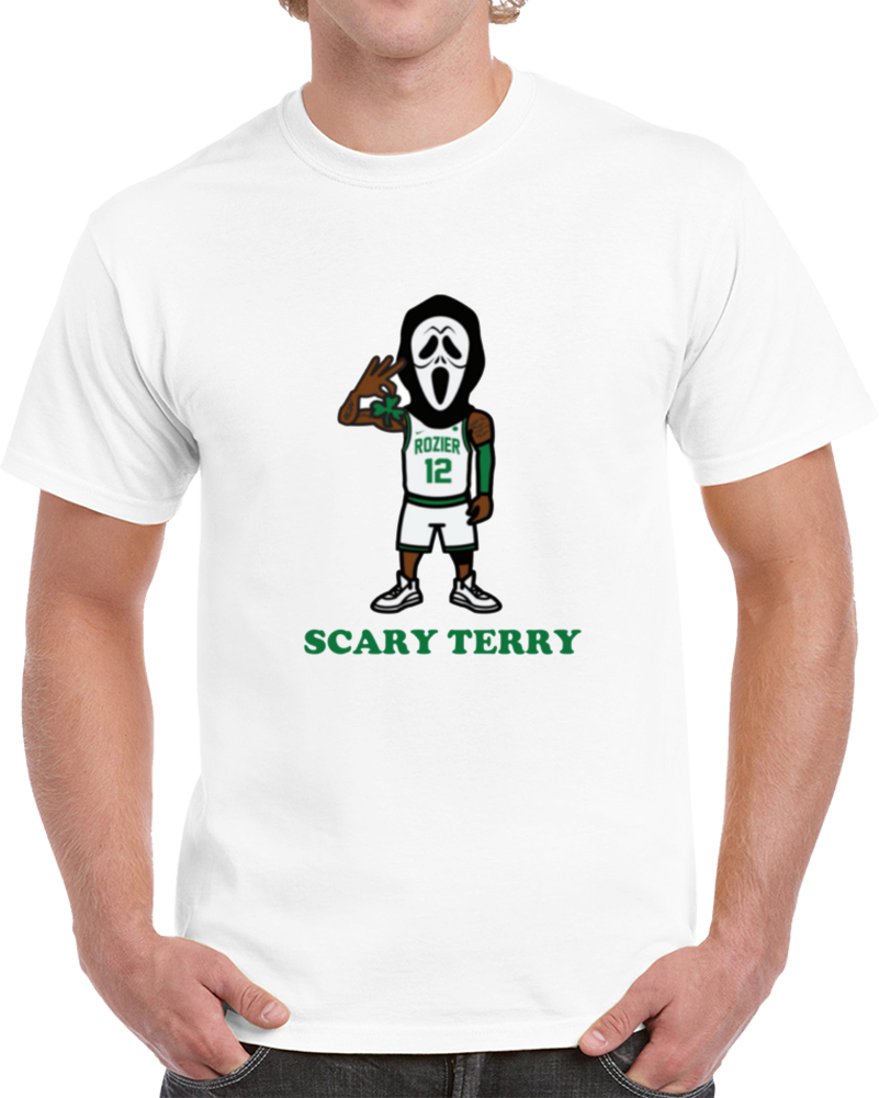 Scary Terry Rozier Scream Mask Boston Basketball Playoff Fan Supporter T Shirt