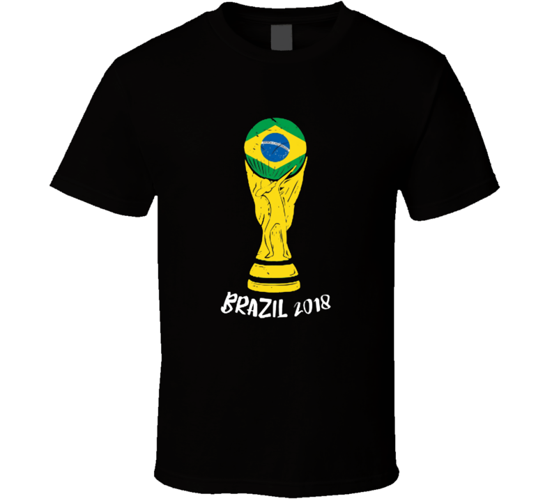 Brazil 2018 World Cup Soccer Team Fan Supporter T Shirt