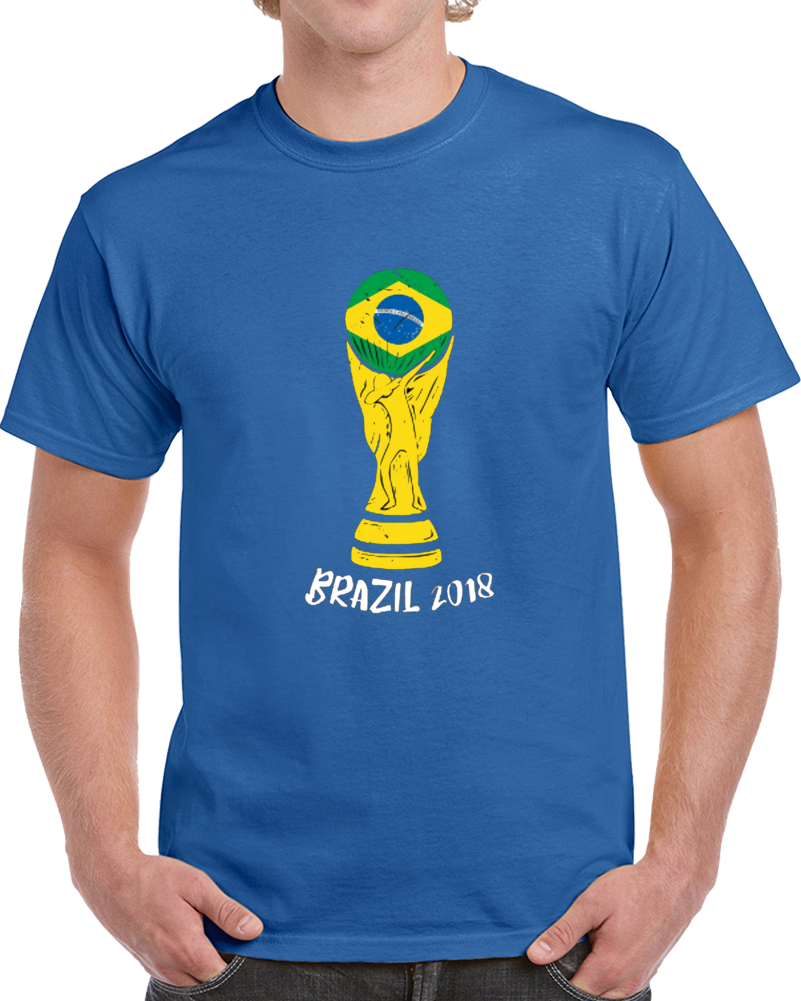 Brazil 2018 World Cup Trophy Dab Fan Supporter Soccer Tournament T Shirt