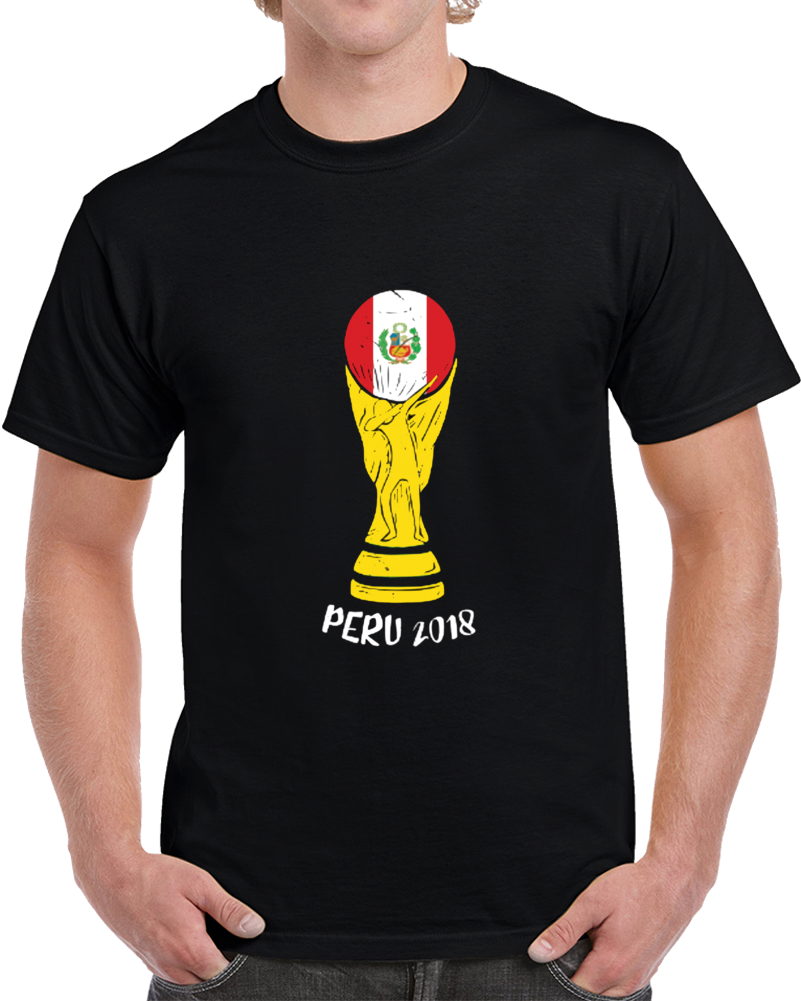 Peru 2018 World Cup Dab Trophy Fan Supporter Cool Soccer T Shir T Shirt