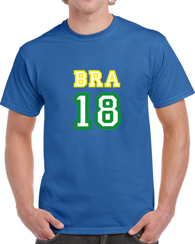 Brazil 2018 Russia World Cup Soccer Team Fan Supporter 18 T Shirt