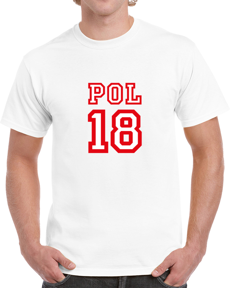 Poland 2018 World Cup Russia Fan Supporter Hooligan 18 Soccer T Shirt
