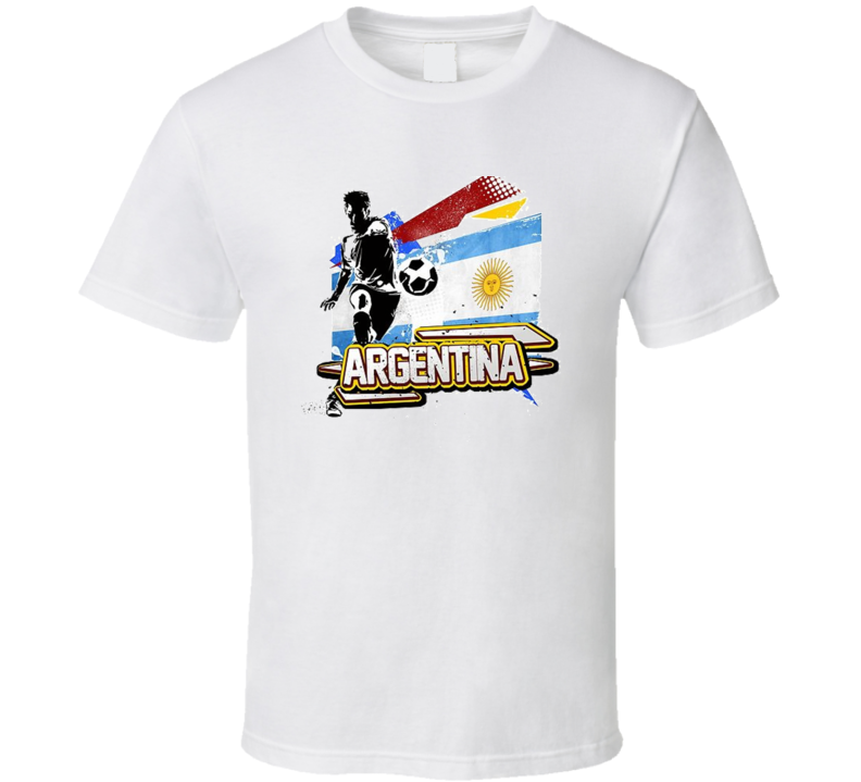 Argentina Retro Style Vintage World Cup Fan Supporter T Shirt