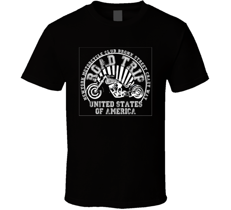 New York Motorcycle Club Biker Usa Chopper T Shirt