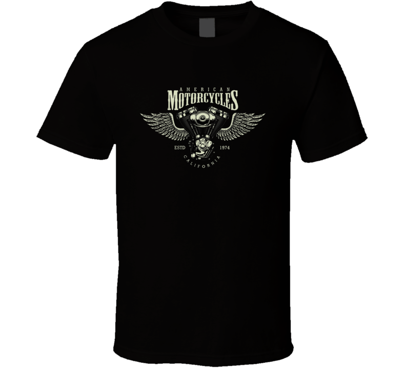 American Mororcycles 1976 Motor Wings Vintage Distressed T Shirt