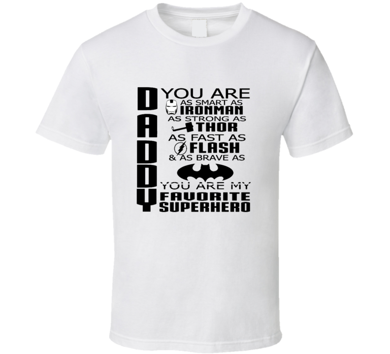 Daddy Fathers Day Superhero Cool T Shirt