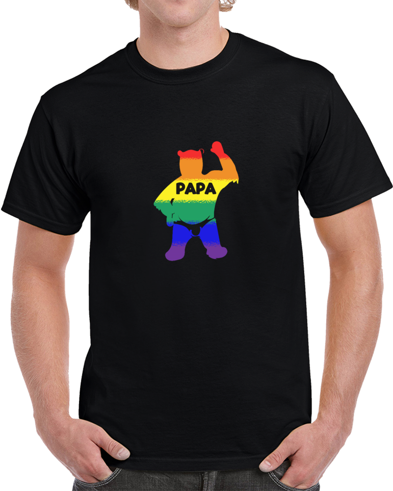 Papa Bear Gay Pride Sexyality Funny T Shirt