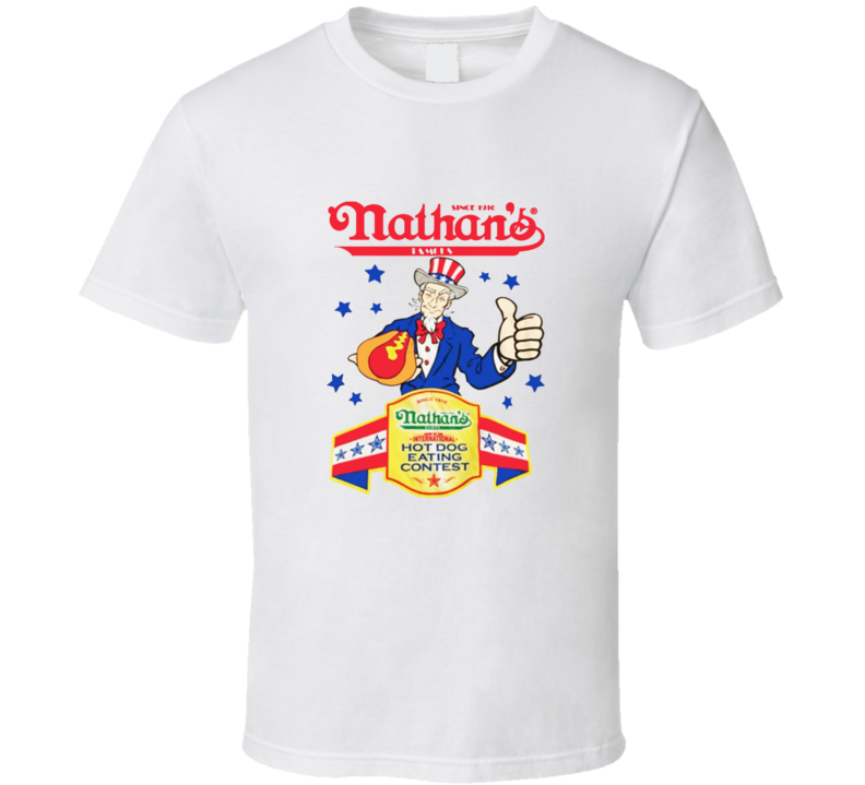 Nathans Hot Dog Eating Contest 4th Of July Joey Chestnut Champion T Shirt