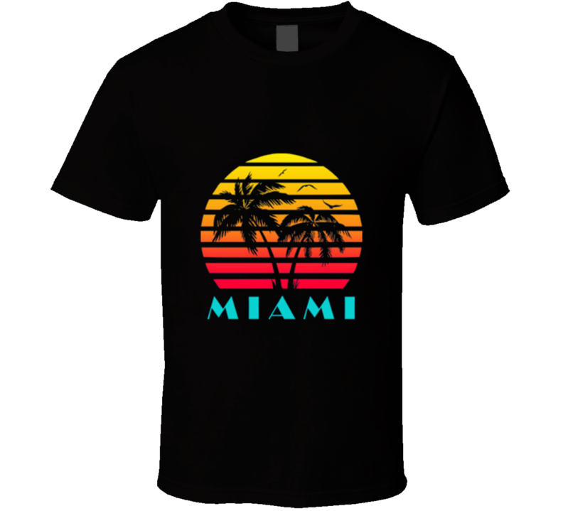 Miami Retro 80's Vintage Classic Souvenir Florida T Shirt