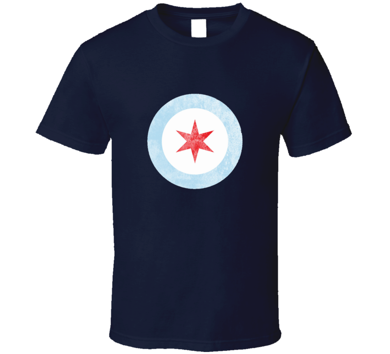 Chicago City Flag Retro Flag Star Retro Vintage T Shirt