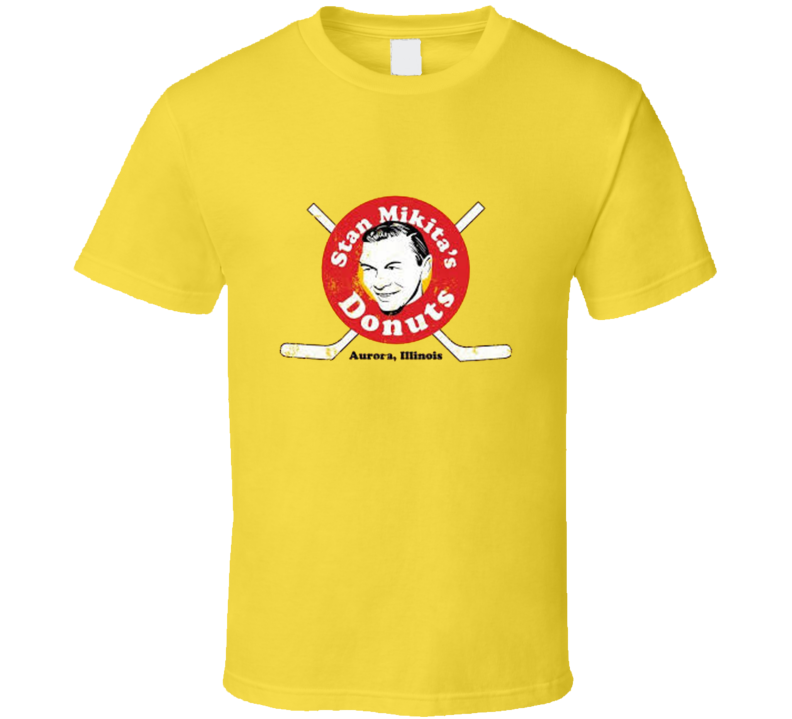 Stan Mikitas Donuts Waynes World Classic Movie Chicago Funny Hockey Legend T Shirt