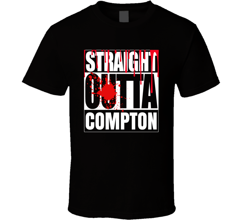 Straight Outta Compton Bloody Nwa Rap Hip Hop T Shirt
