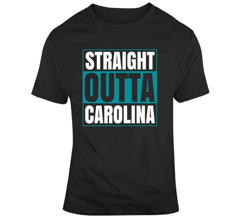Straight Outta Carolina Football Fan Supporter T Shirt
