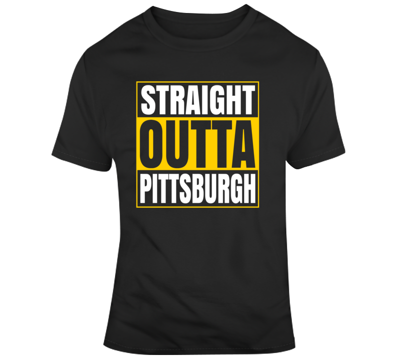 Straight Outta Pittsburgh Football Fan Supporter T Shirt