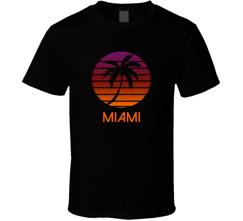 Cool Miami Sunset Retro Florida T Shirt