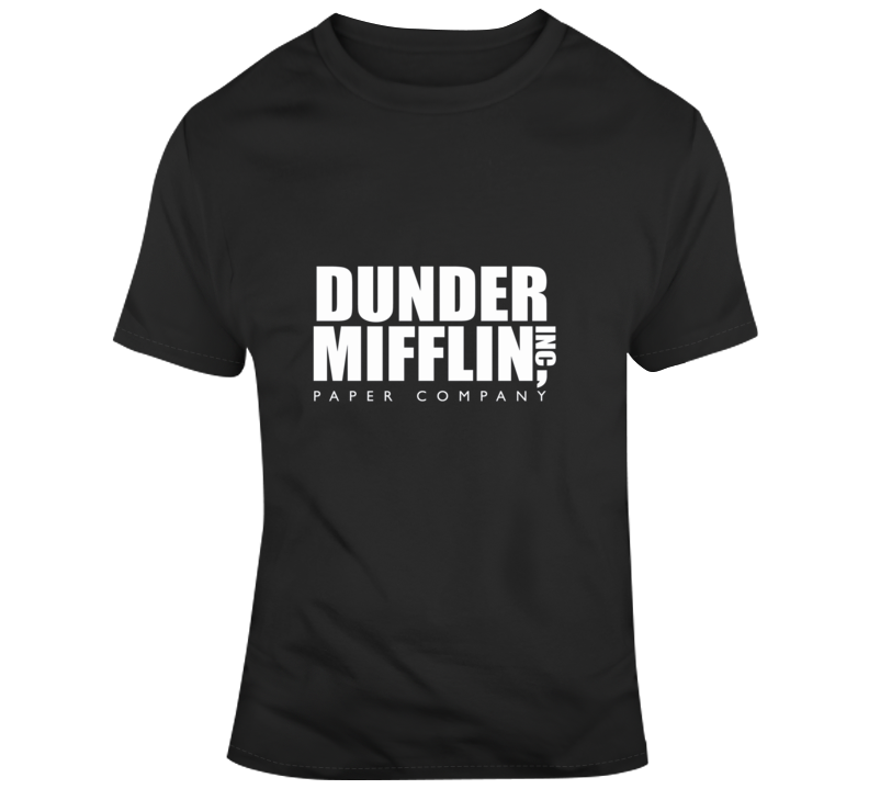 The Office Tv Show Dunder Mifflin Paper Company Mens Black T Shirt