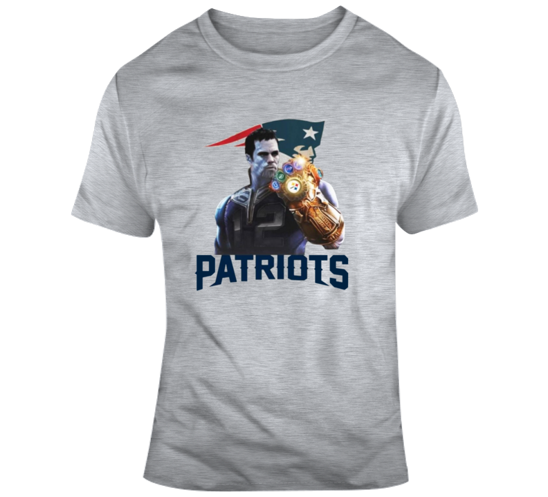 Tom Brady Thanos Infinity Gauntlet Arm New England Football T Shirt