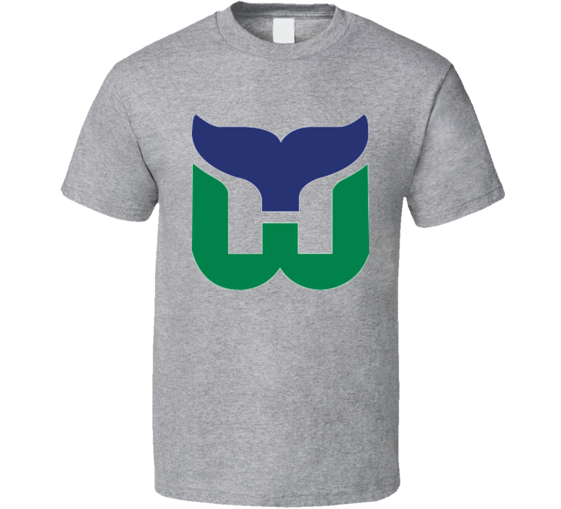 Bulletin Hartford Whalers NHL Vintage Distressed Logo Heathered T-Shirt - Navy