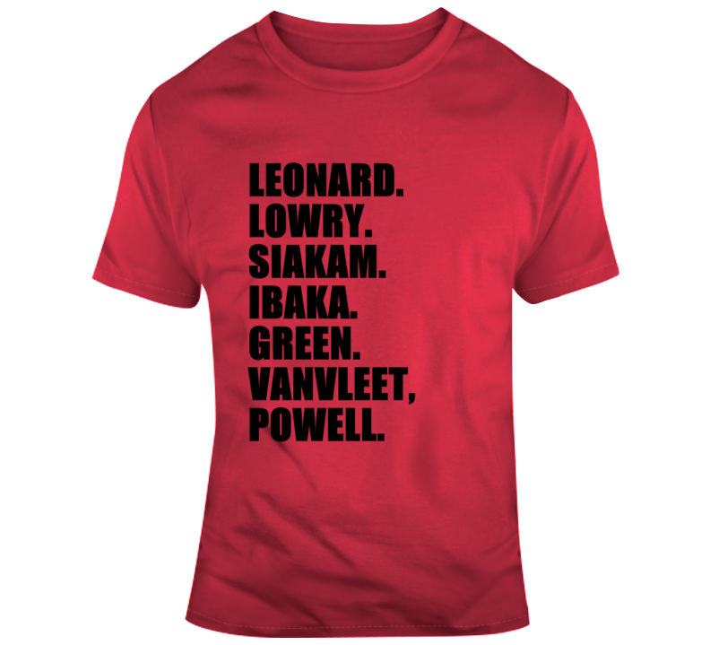 Toronto Basketball Roster Player Names Playoff T Shirt