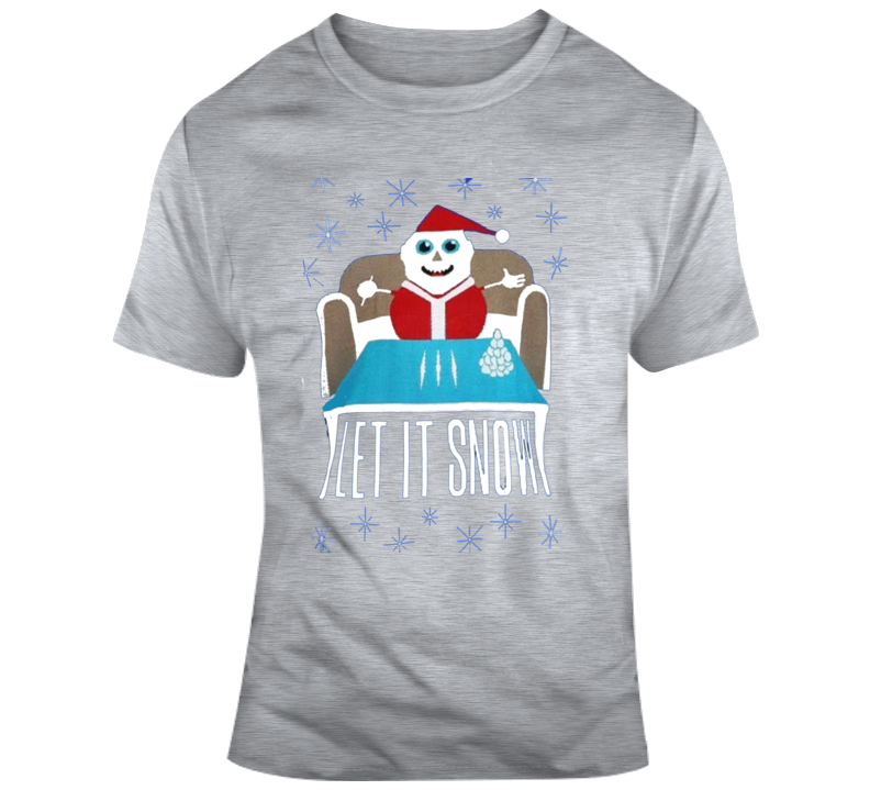 Let It Snow Cocaine Funny Parody Wal Mart Sport Gray T Shirt