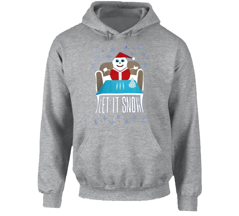 Let It Snow Cocaine Funny Parody Wal Mart Sport Gray Hoodie