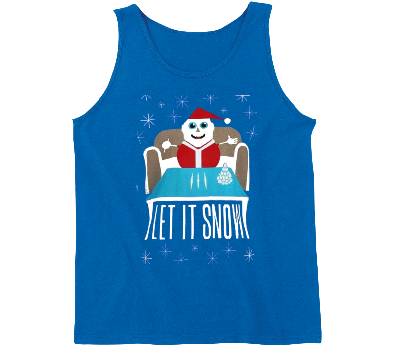 Funny Let It Snow Cocaine Parody Ugly Christmas Tanktop