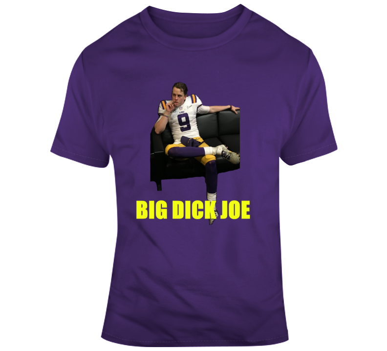 Big Dick Joe Burrow Lsu Champion Cigar Football T Shirt